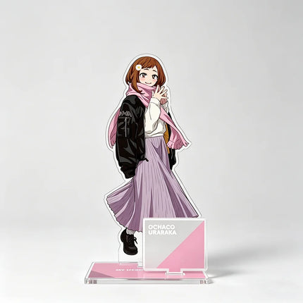 New My Hero Academia Acrylic Stand Keychain 15cm Izuku Midoriya Katsuki Bakugo Ochaco Uraraka Kawaii Desktop Decor Gift