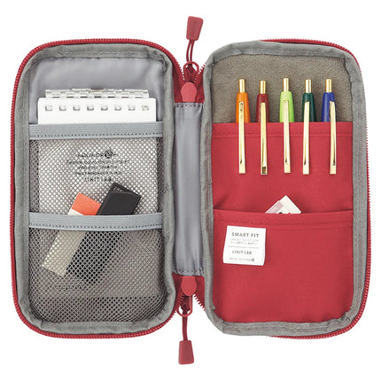 Lihit Lab Large Capacity PU Waterproof Pencil Case Big Pen Holder, Fabric Stationery & Sundry Bag for School Students