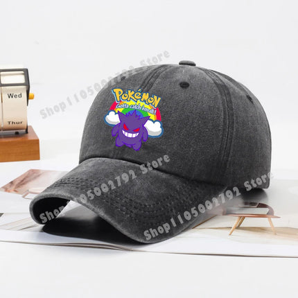 Pokemon Baseball Caps Pikachu Kawaii Anime Figures Sunshade Hats Summer Outdoor Parent-Child Sunhat Trendy Duck Tongue Cap Gift