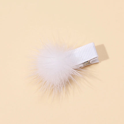 Popular Fashion Baby Girls Hair Clips Solid Plush Hairpins for Children Seamless Hair Grips for Kids Baby Hair Accessories