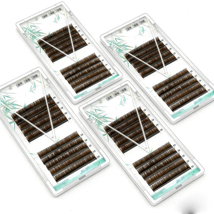 Brown Camellia Lashes Adhesive-Free LC Curl Camellia Brown Lashes Loose Base Camellia Lashes ресницы для наращи