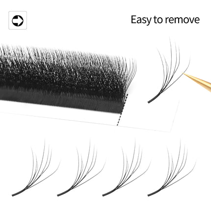XIUSUZAKI Double Layers W Shaped YY 3DW 4DW Lashes Extensions C+D Curl False Eyelashes Extensions Premade Volume Fans Lashes