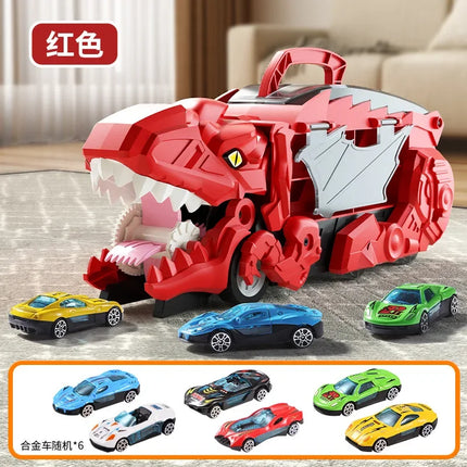 New Dinosaur Devouring Car Attack Tyrannosaurus Rex Devouring Transformation Toy Puzzle Children's Storage Inertial Sliding Car