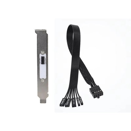 RGEEK 30cm Motherboard External Power Switch HDD LED Restart Button Extension Power Cable for PC Case Chassis PCI Baffle