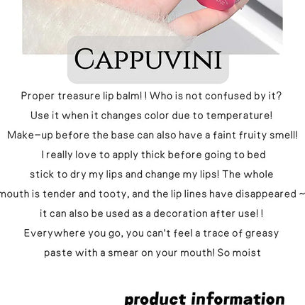 Cappuvini Soft and Cute Bear Lip Balm Moisturizing and Hydrating, Reduces Lip Lines, Non-Greasy, Limited Edition for Christmas and Halloween, Autumn and Winter Lip Care.