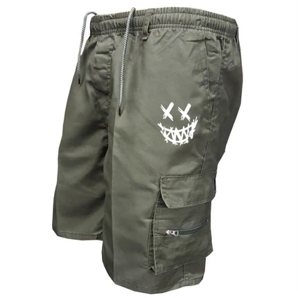 American Flag Printed Cargo Shorts Independence Day Eagle Shorts Summer Cargo Work Camping Multi-pocket Short Pants Streetwear