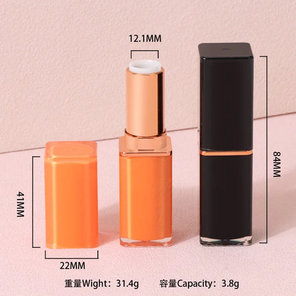 10/30/50PCS 12.1mm High-Quality Empty Crystal Acrylic Lipstick Tubes DIY Empty Square Lip Balm Packaging Makeup Tool