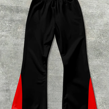 Y2k Flared Pants Men Loose 3D Print Trousers Casual Sweatpants Mid Waist Sporty Female Clothes Streetwear Hip Hop Vintage Pants