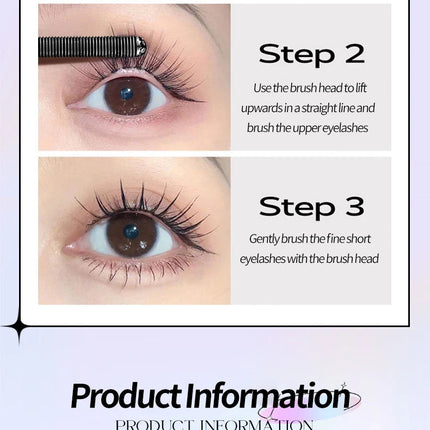Waterproof Metallic Tube Mascara Black/Brown Silk Fiber Long Curling Non-Clumping Eyelash Extensions Spiral Makeup for Eyes