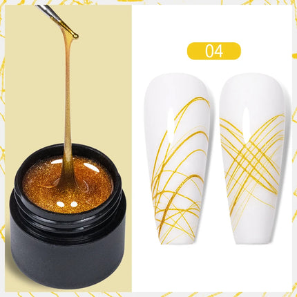 AWStorG 5ML Super Silver Metallic Gel Nail Polish Metal Effect Painting Gel Chromes Varnish Semi Permanent for Nail DIY