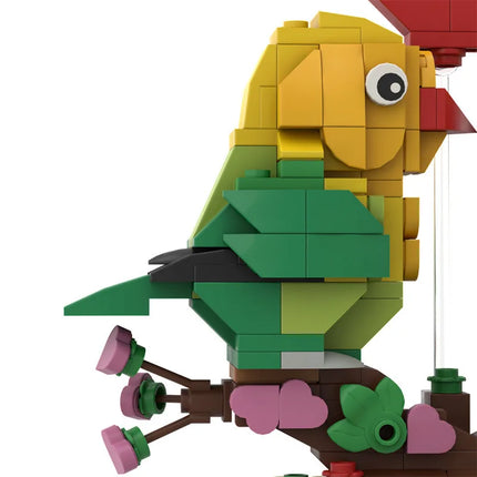 Valentine's Day Gift MOC Building Blocks Ornament Love Bird Model Children's Educational Building Blocks Toy