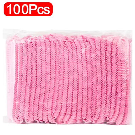 100/50/10PCS Disposable Non Woven Fabric Hat Elastic Sterile Caps Eyelash Extension Head Covers Spa Salon Beauty Accessories