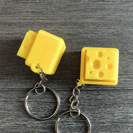 Cheese Keyboard Fidget Keychain Clicker Fidget Sensory Toy Stress Relief Anxiety ADHD Decompression Gifts For Kids Adults