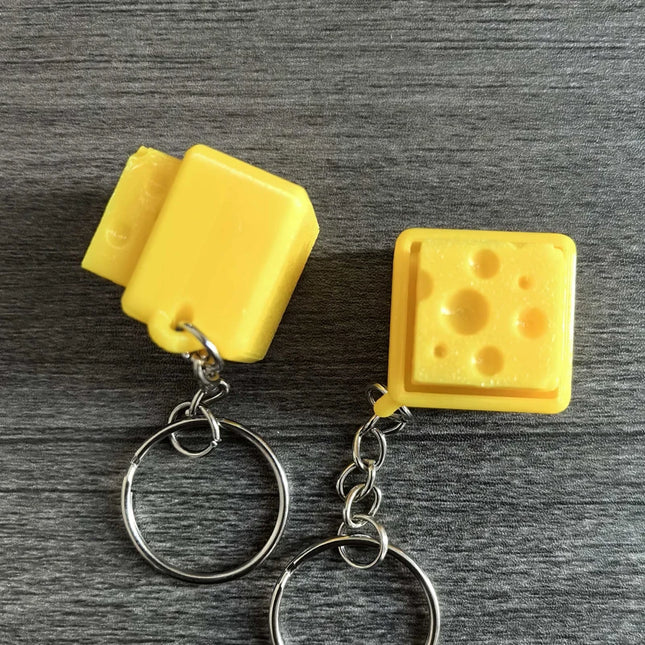 Cheese Keyboard Fidget Keychain Clicker Fidget Sensory Toy Stress Relief Anxiety ADHD Decompression Gifts For Kids Adults