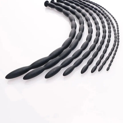 8 Sizes Safe Soft Silicone Urethral Penis Stimulant Dilator Urethral Rod Catheter Sex Toys Horse Eye Stick For Male BDSM Plug