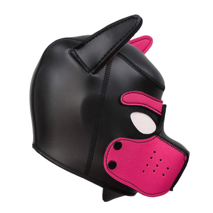 XL Size Brand New Large Size Puppy Cosplay Padded Rubber Full Head Hood Mask With Ears For Women Dog Role Play Dog Headgear