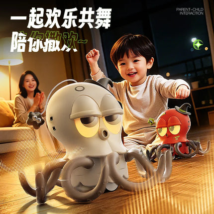 Magical Dancing Octopus Sensing Obstacle Avoidance Octopus Light Music Crawling Toy Children's Birthday Gift