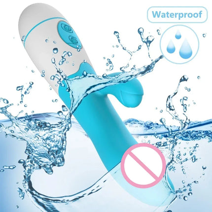 30 Speed Rechargeable Handheld Silicone Adult Clit Clitoral Clitoris Sex Toy G Spot Dual Motor Rabbit Vibrator for Women Female