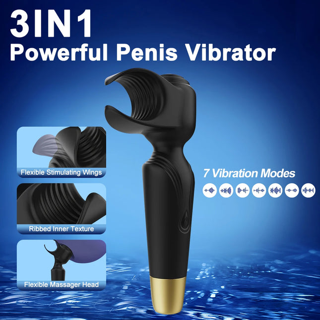 AV Wand Vibrator Couple Penis Vibrators Male Masturbator Massager Nipple Clitoral Stimulation  Dildo Adult Sex Toy for Men Women