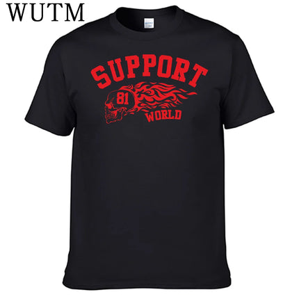Support 81 Motorcycle Club T Shirt 100% Cotton Men Shirt