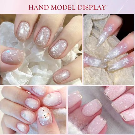 10ml Snowflakes Nail Salon Supplies Gel DIY Manicure UV LED Curing Long Lasting Saok Off Varnish for Women Girl Nail Decorations
