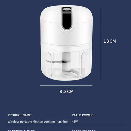 Electric Garlic Masher Portable Chopper Multi Function Meat Grinder Masher Machine Mini Garlic Vegetable Chopper Usb Charging
