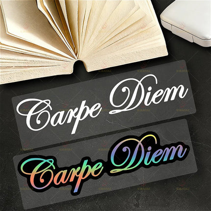 1pc Carpe Diem Motorcycle Stickers for Motorcycle Fairings Helmet Car Window Scooters Body Waterproof  Universal Vinyl Decals