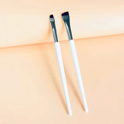 LOYBJ Thin Eyebrow Eyeliner Brush Super Fine Angled Brow Contour Brush Portable Women Eyebrow Liner Cream Cosmetic Makeup Tools