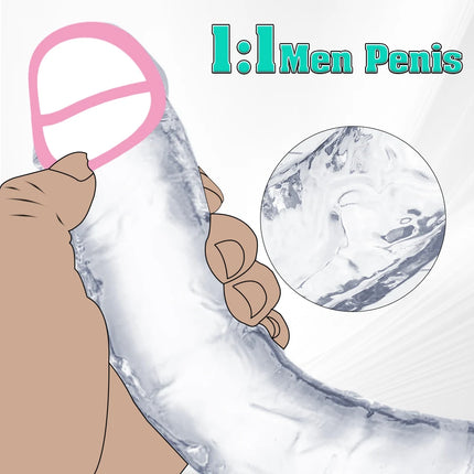 Transparent Big Dick 6 Sizes Realistic Jelly Dildo Soft Vaginal Masturbators Women Gay Penis Anal Sex Toys Suction Cup