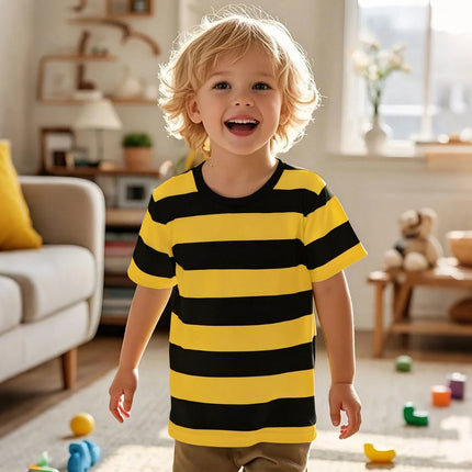 Kids Striped T-shirt Toddler T-shirt Boys Girls Cotton Short Sleeve Tops Children Summer Casual Tee Halloween Carnival Daily Wear