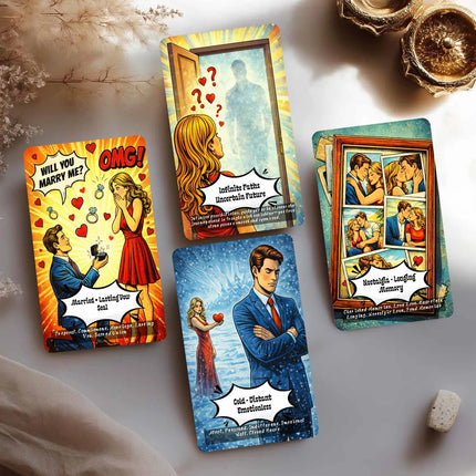 50Pcs  What Will Love Reveal Oracle Cards, 13x8 Cm, Card Game Revealing Truths About Your Love Life and Relationships