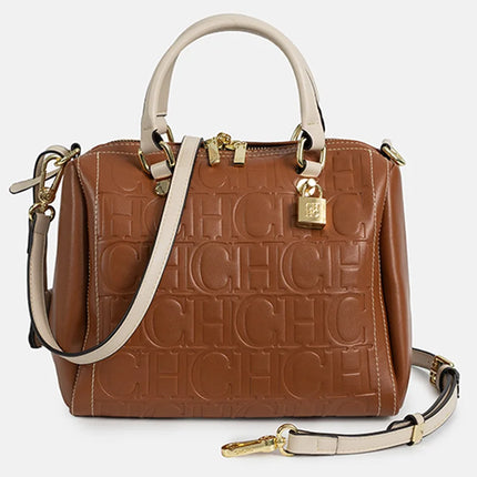 CH Letter Print Boston Crossbody Bag - Women Spring Summer Handbag 2025 / Sac CH Boston Bandoulière - Femme Printemps Été