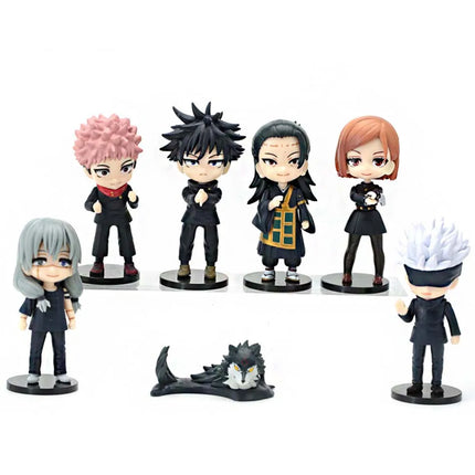 7pcs/set Anime Jujutsu Kaisen Figure Model Toys 9cm