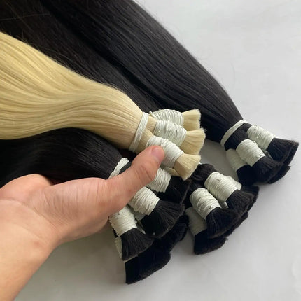 Soft Vietnamese Human Hair Weaves 100% Remy Extensions Bundles Natural Straight For Women 18-30Inch
