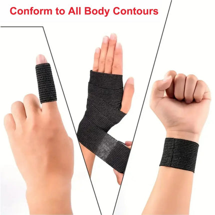 Tattoo Machine Bandage Wrap Set  Soft Breathable Non-Woven Elastic Cohesive Bandage for Secure Grip Tattoo Supplies