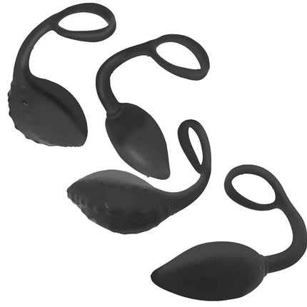 Factory Sale Male Prostate Massager With Cockring Delay Ejaculation Butt Plug Dildo Anus Dilator G-spot Stimulate Adult Product