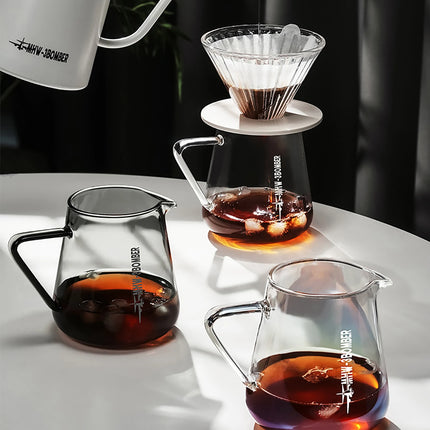MHW-3BOMBER 600ml Coffee Server Glass Coffee Pot Heat Resistant Coffee Carafe for Pour Over Drip Coffee Brewing