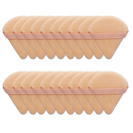10/20Pcs Triangle Velvet Powder Puff Pizza Flours Mini Face Makeup sponge Cosmetics Washable Lightweight Makeup Tool