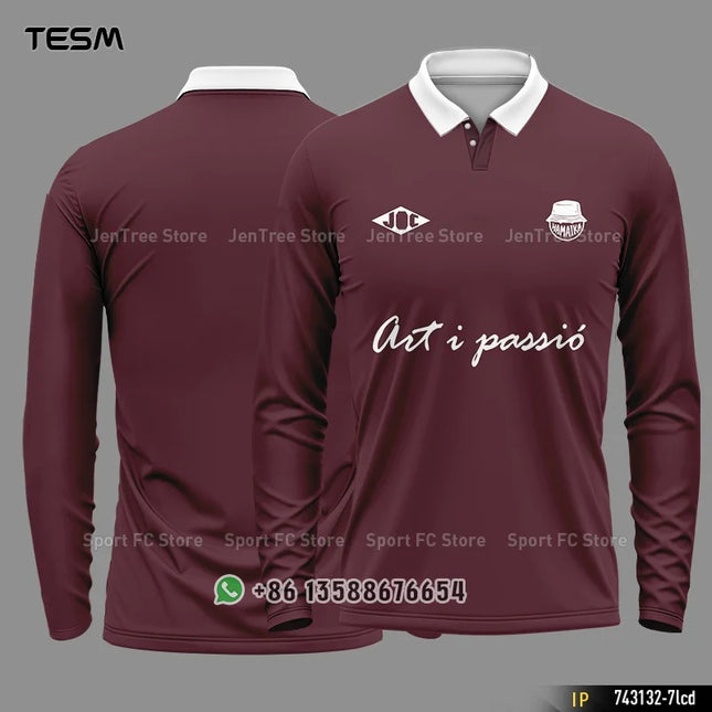 TESM Summer 3D Printed Long-Sleeve Polo Shirt Men Casual Sports Shirt Collar Special Top Team Competitions Striped Long-Sleeve