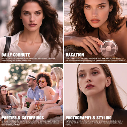 Waterproof Contour Cream，Moisturizing & Easy-to-Blend Contour Cream， Defined Facial Features With Buildable Coverage