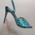 Blue sandals 8cm / 35
