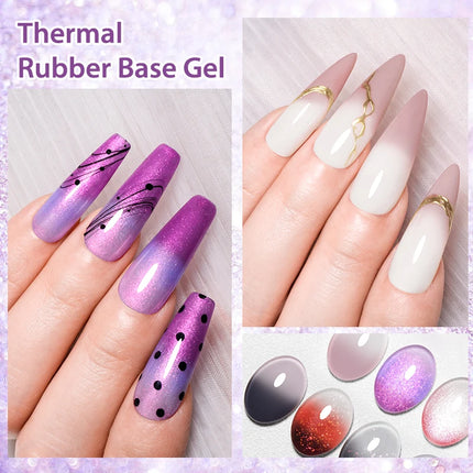 7ml Mtssii Glitter Jelly Thermal Gel Nail Polish Translucent Ombre Color Gel Polish Changing Temperature Varnish Nail Polish