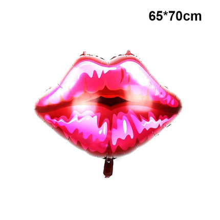 Lipstick Balloon Large Lip Heart Foil Balloons for Spa Makeup Girl's Party Decors Bridal Shower Wedding Valentine's Day Supplies