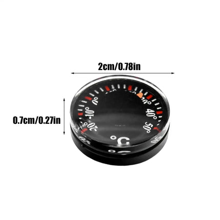 Mini Circular Thermometer Scale Measurement Tool High Accuracy Thermometer Office Practical Plastic Waterproof Dial Car Interior