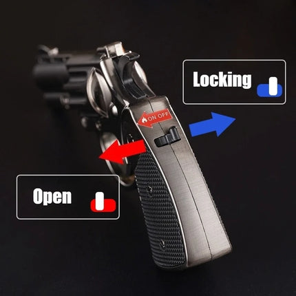 Gun Ignitor Windproof Metal Inflatable Cigar Lighter Inflatable Switchable Fire Pistol Cigarettes Lighters & Smoking Accessories