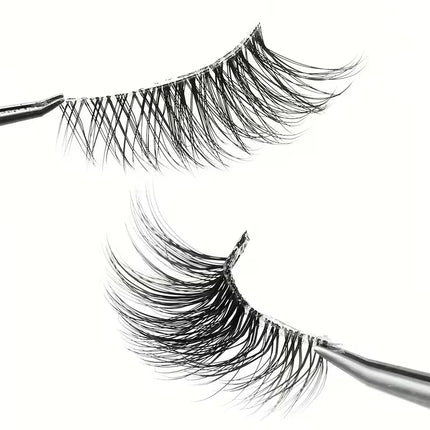 5 pairs Natural Look Curly Half Lashes-Add Volume and Definition to Your Eyes for Dating, Parties, and Stage Makeup-Half Lashes