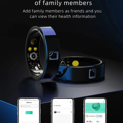 R20 NFC Access Control Smart Ring Ceramic Sheel 7mm Ultra Thin Ring Fitness Tracker IP68 Waterproof Health Monitor Finger Ring