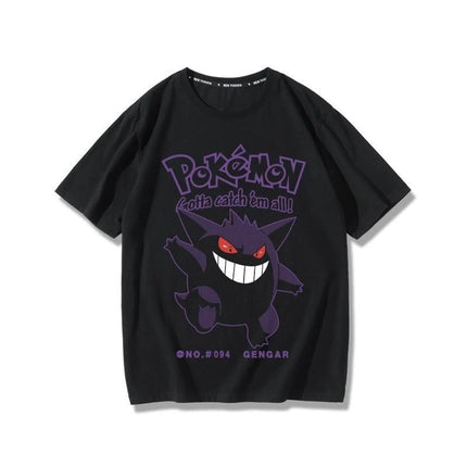 Pokémon Pikachu Gengar Magikarp T-shirt Cotton Tee Men's 2026 Summer Fashion Oversize Street Casual Y2K Tops Streetwear Clothing