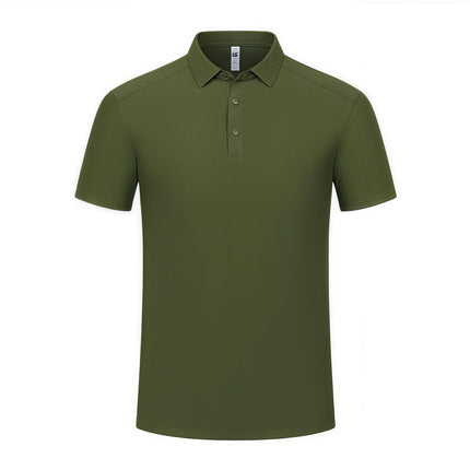 2025 New High End Polo Top for Men Short Sleeve Seamless Glue Pressing Sports Polo Shirt Work Uniform