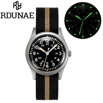 RDUNAE RA03&Militado ML07 Military Quartz Watch Vintage G10 Miyota 2035 Movement Watches K1 Glass Stainless Steel Wristwatch